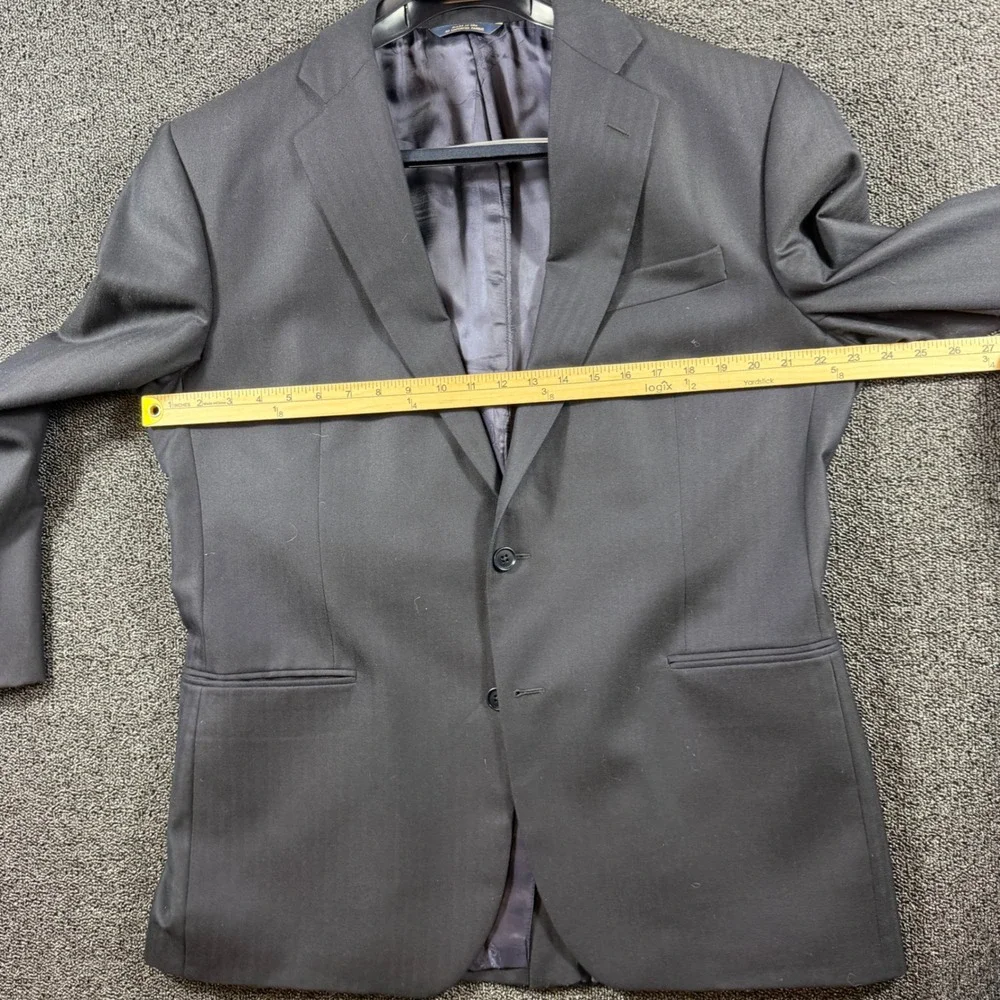 Brooks Brothers 1818 Madison 2‎ Piece Suit 44R W39x27 Gray Saxon Wool Hemmed